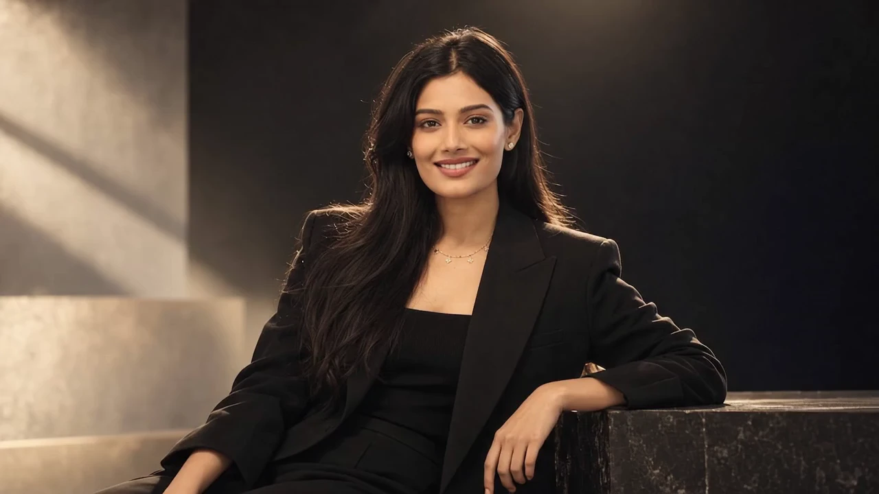 Snehal Patil in a black blazer, seated in a softly lit studio